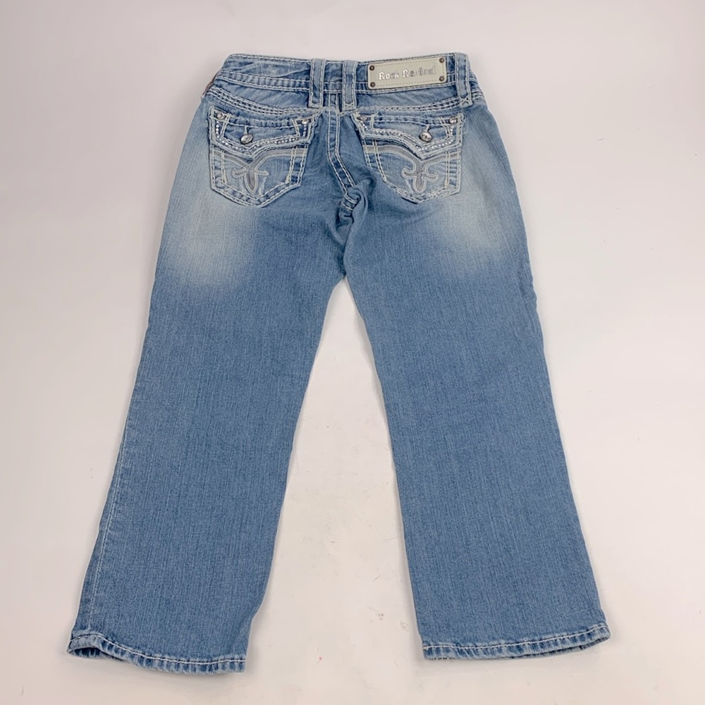 Rock Revival Kai Capri Denim jean pants Jeans Size 25 stretch Distressed